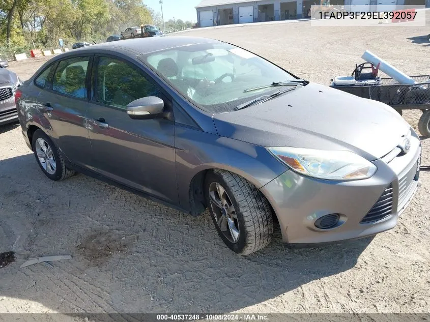 2014 Ford Focus Se VIN: 1FADP3F29EL392057 Lot: 40537248