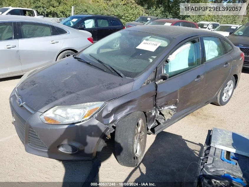 2014 Ford Focus Se VIN: 1FADP3F29EL392057 Lot: 40537248