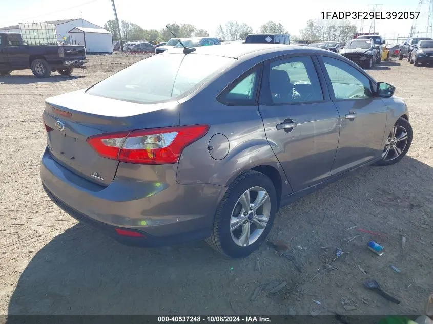 2014 Ford Focus Se VIN: 1FADP3F29EL392057 Lot: 40537248