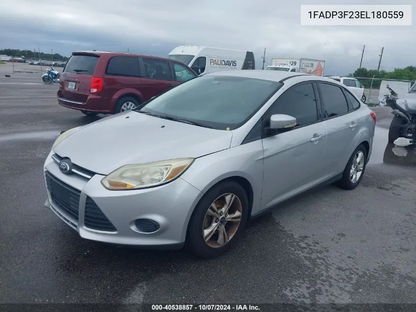 2014 Ford Focus Se VIN: 1FADP3F23EL180559 Lot: 40538857