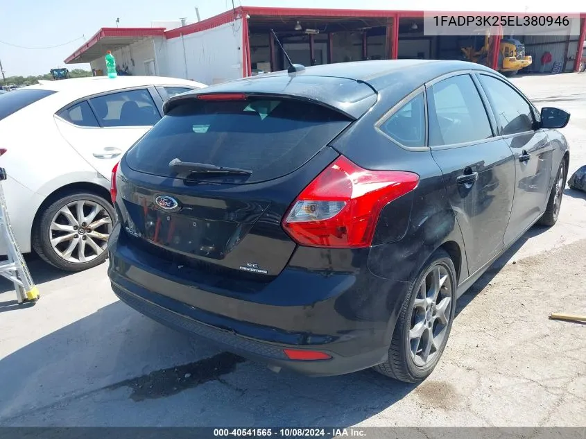 2014 Ford Focus Se VIN: 1FADP3K25EL380946 Lot: 40541565