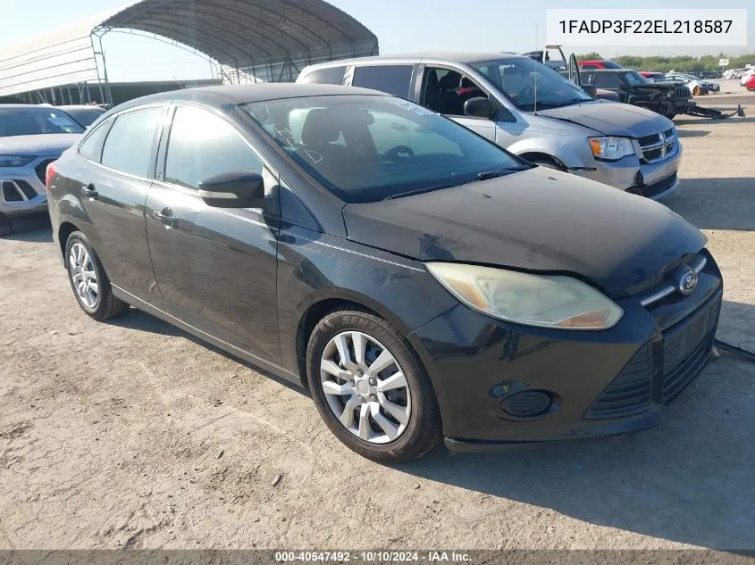 2014 Ford Focus Se VIN: 1FADP3F22EL218587 Lot: 40547492