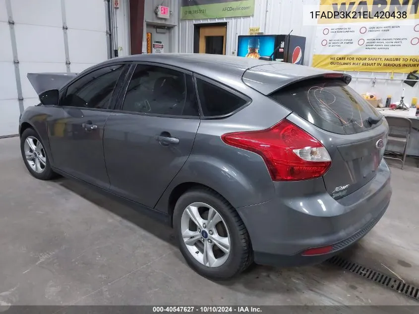 2014 Ford Focus Se VIN: 1FADP3K21EL420438 Lot: 40547627