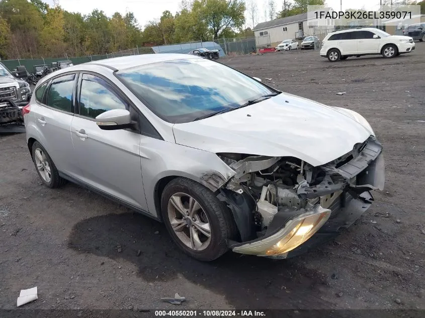 2014 Ford Focus Se VIN: 1FADP3K26EL359071 Lot: 40550201