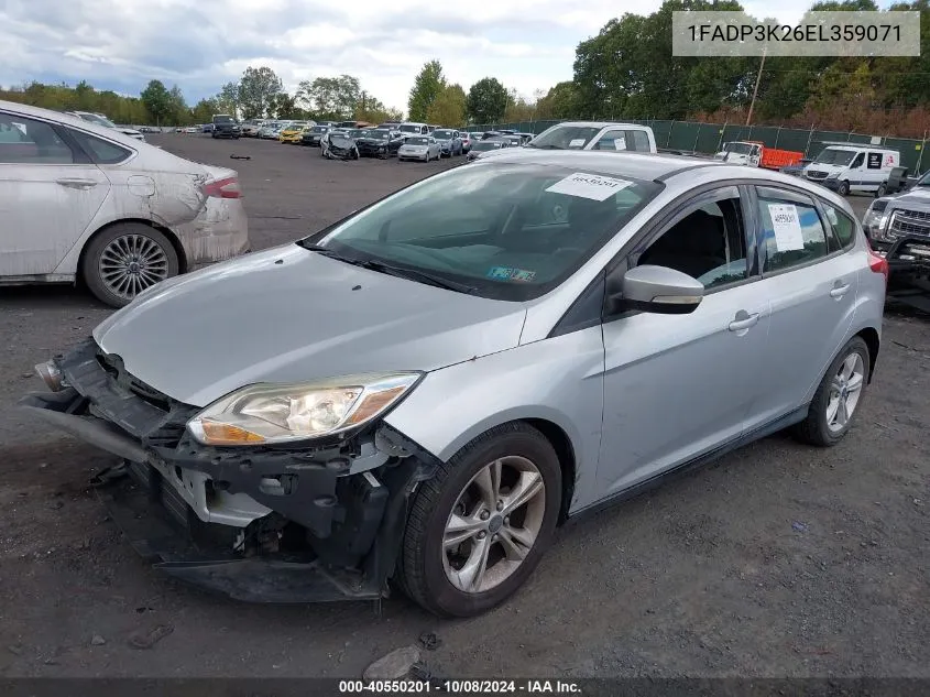 2014 Ford Focus Se VIN: 1FADP3K26EL359071 Lot: 40550201