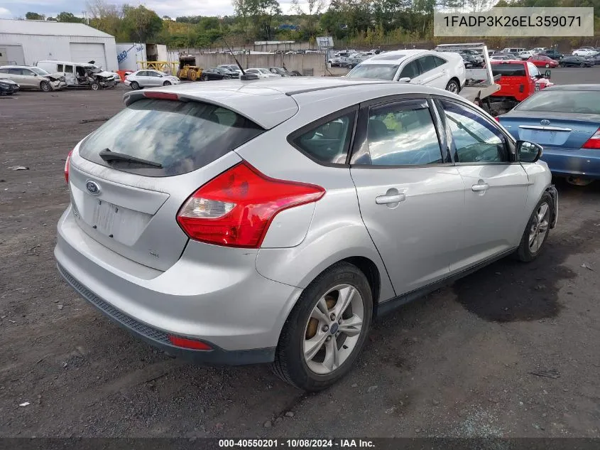 2014 Ford Focus Se VIN: 1FADP3K26EL359071 Lot: 40550201