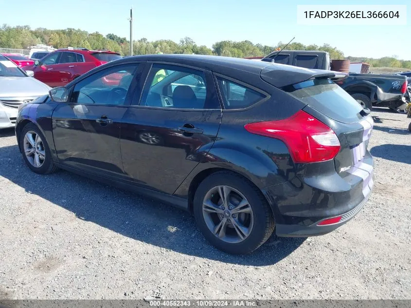 2014 Ford Focus Se VIN: 1FADP3K26EL366604 Lot: 40552343