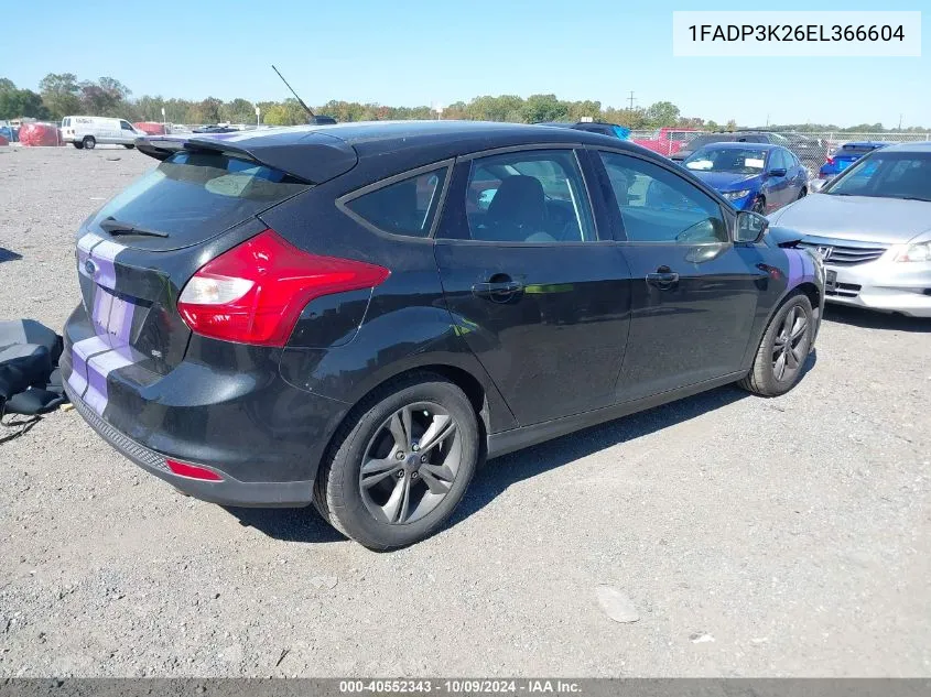 2014 Ford Focus Se VIN: 1FADP3K26EL366604 Lot: 40552343