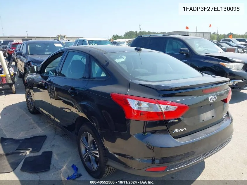 2014 Ford Focus Se VIN: 1FADP3F27EL130098 Lot: 40552586