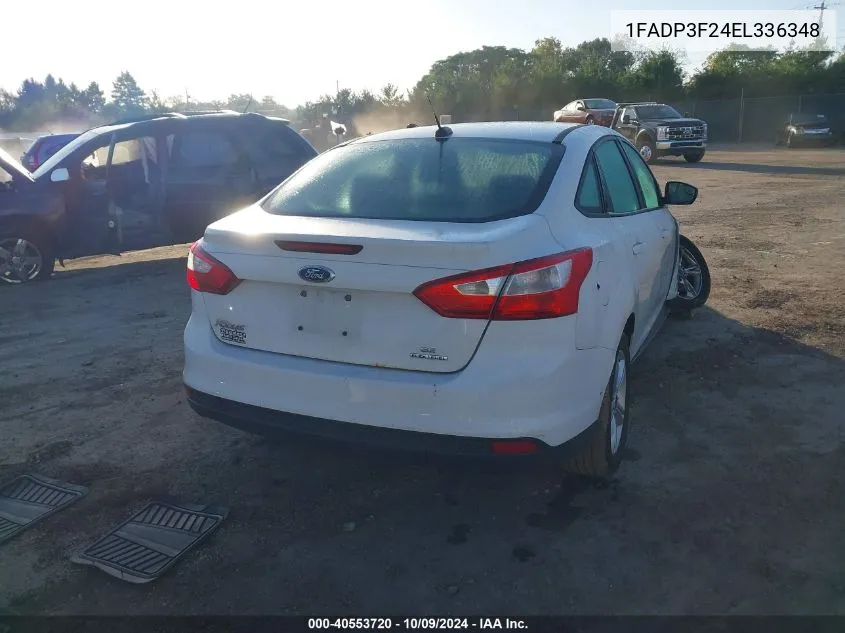 2014 Ford Focus Se VIN: 1FADP3F24EL336348 Lot: 40553720