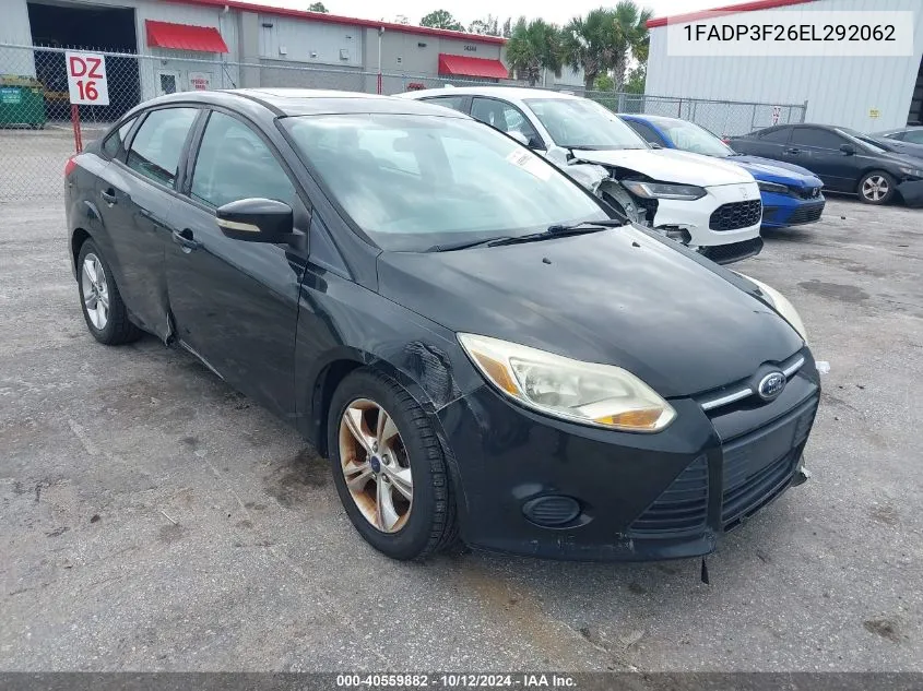 2014 Ford Focus Se VIN: 1FADP3F26EL292062 Lot: 40559882