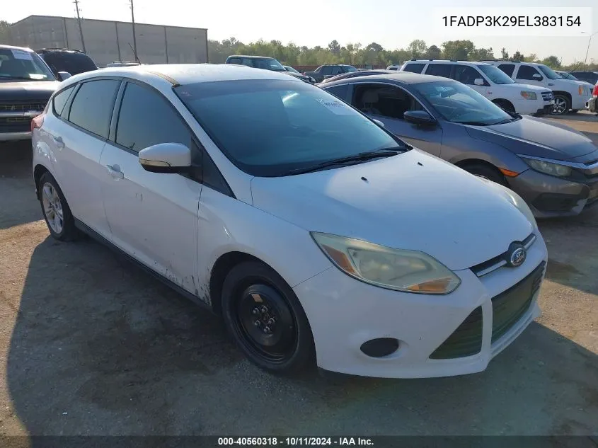 2014 Ford Focus Se VIN: 1FADP3K29EL383154 Lot: 40560318