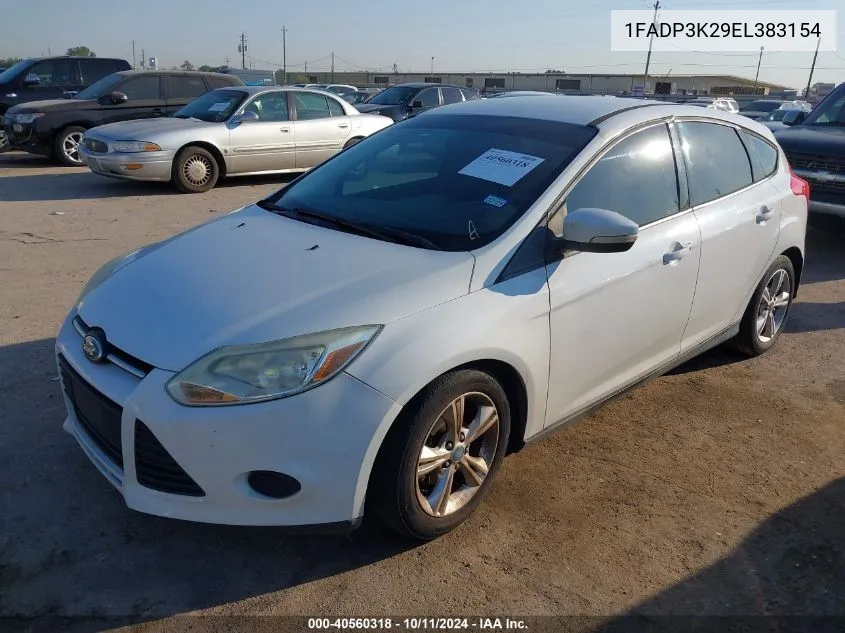 2014 Ford Focus Se VIN: 1FADP3K29EL383154 Lot: 40560318