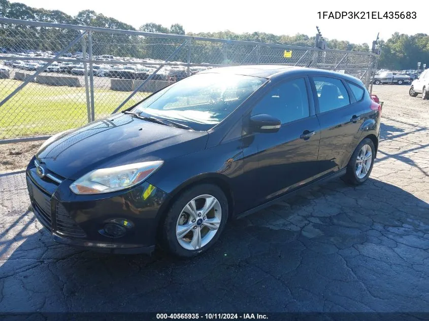 2014 Ford Focus Se VIN: 1FADP3K21EL435683 Lot: 40565935