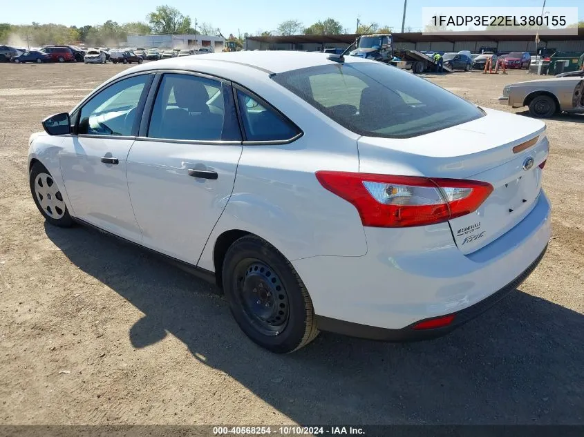 1FADP3E22EL380155 2014 Ford Focus S