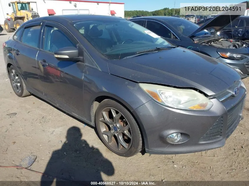 2014 Ford Focus Se VIN: 1FADP3F20EL204591 Lot: 40568527