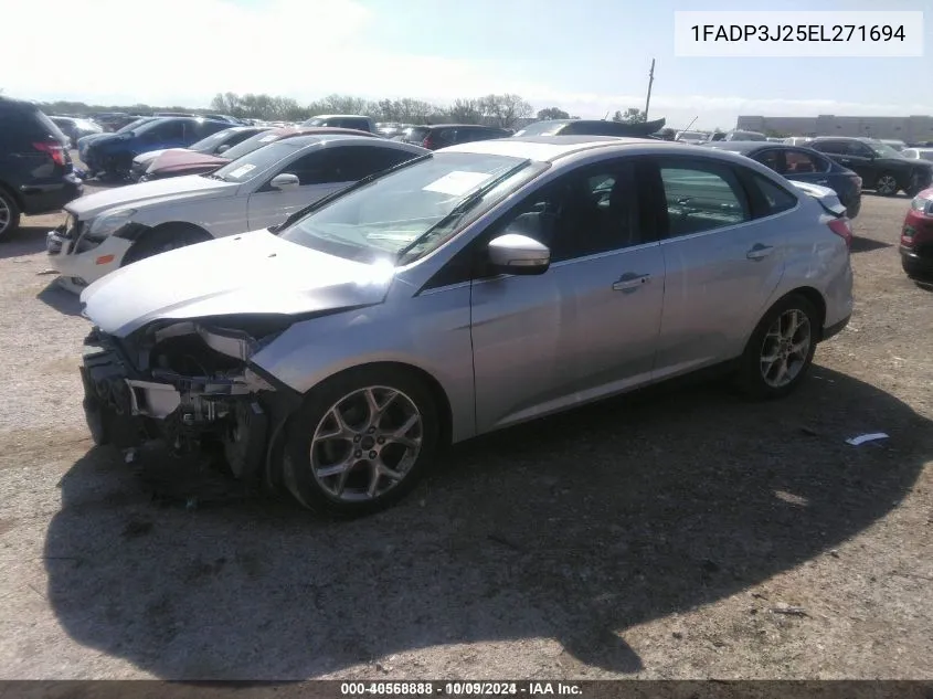 2014 Ford Focus Titanium VIN: 1FADP3J25EL271694 Lot: 40568888