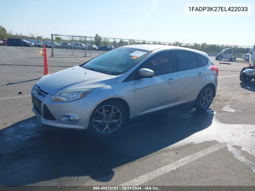 2014 Ford Focus Se VIN: 1FADP3K27EL422033 Lot: 40570151