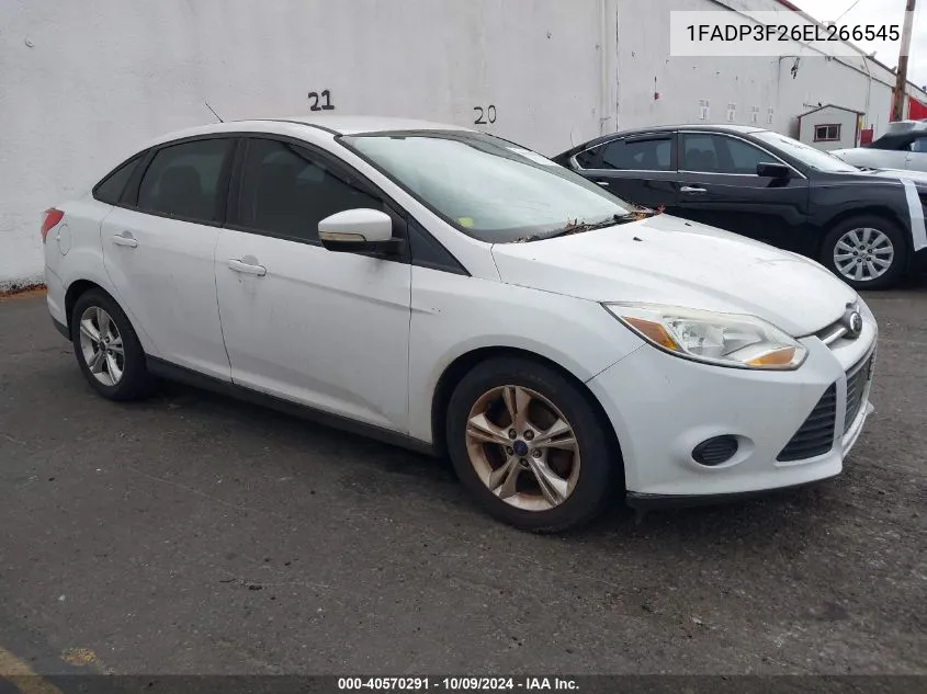 2014 Ford Focus Se VIN: 1FADP3F26EL266545 Lot: 40570291