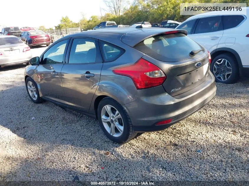 2014 Ford Focus Se VIN: 1FADP3K25EL449196 Lot: 40573572