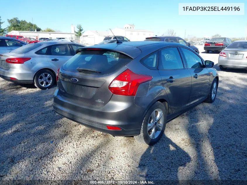 2014 Ford Focus Se VIN: 1FADP3K25EL449196 Lot: 40573572