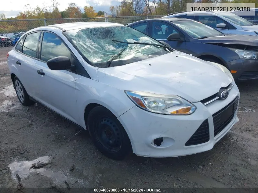 2014 Ford Focus S VIN: 1FADP3E22EL279388 Lot: 40573883