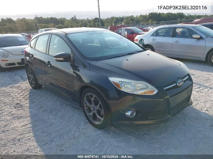 2014 Ford Focus Se VIN: 1FADP3K25EL320116 Lot: 40574741