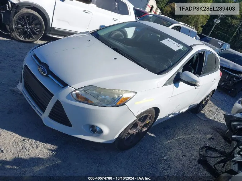 2014 Ford Focus Se VIN: 1FADP3K28EL239403 Lot: 40574788