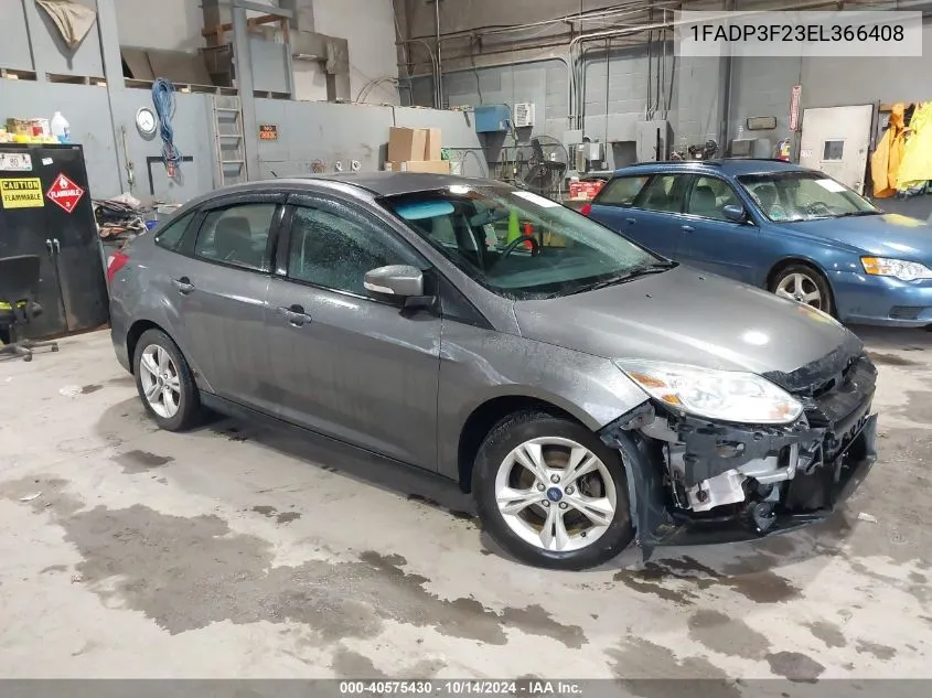 2014 Ford Focus Se VIN: 1FADP3F23EL366408 Lot: 40575430