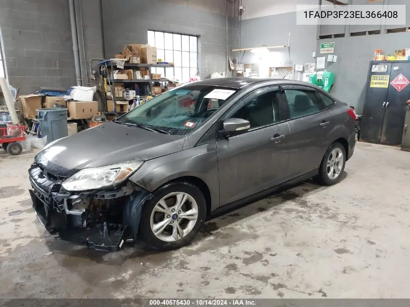 2014 Ford Focus Se VIN: 1FADP3F23EL366408 Lot: 40575430