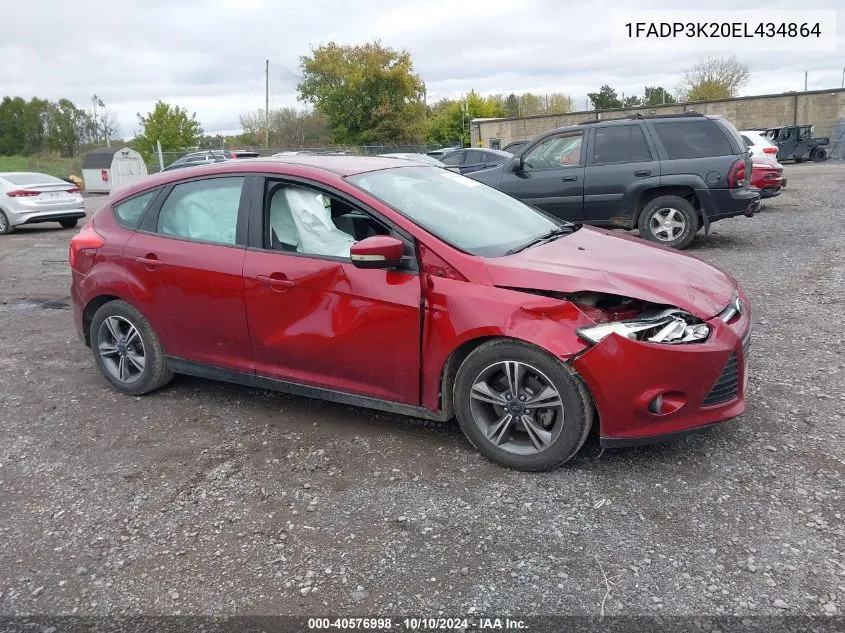 2014 Ford Focus Se VIN: 1FADP3K20EL434864 Lot: 40576998