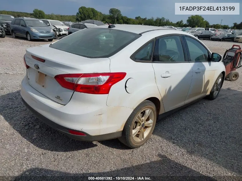 2014 Ford Focus Se VIN: 1FADP3F24EL413199 Lot: 40581392