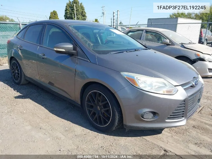 2014 Ford Focus Se VIN: 1FADP3F27EL192245 Lot: 40581754