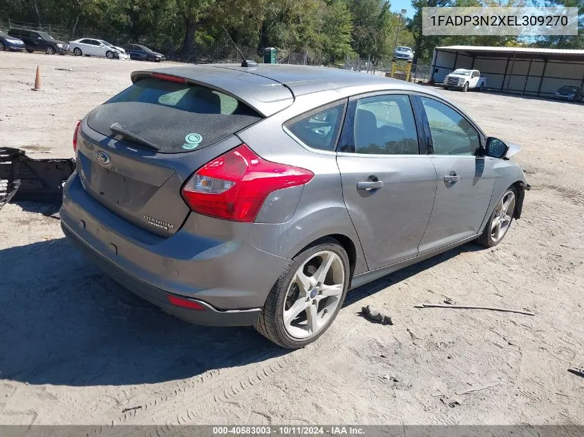 2014 Ford Focus Titanium VIN: 1FADP3N2XEL309270 Lot: 40583003