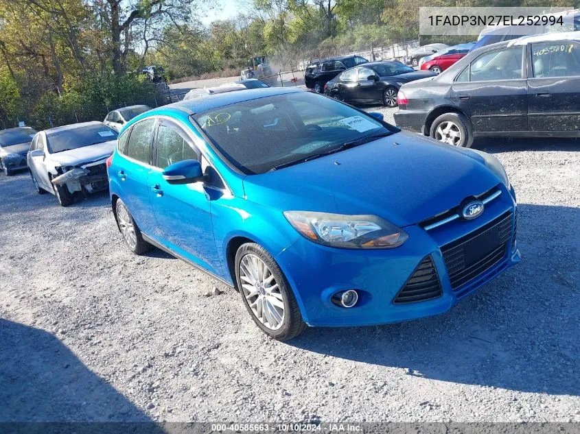 1FADP3N27EL252994 2014 Ford Focus Titanium