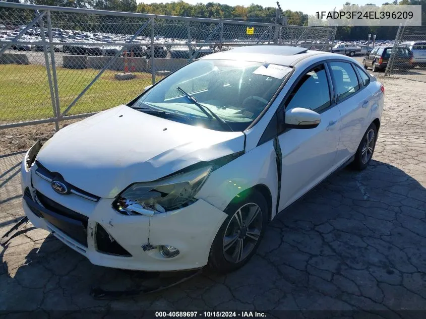 2014 Ford Focus Se VIN: 1FADP3F24EL396209 Lot: 40589697