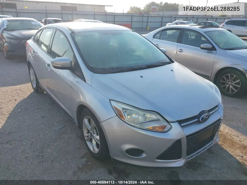 2014 Ford Focus Se VIN: 1FADP3F26EL288285 Lot: 40594113