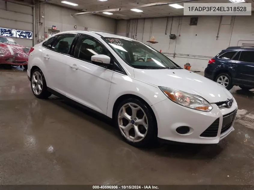 2014 Ford Focus Se VIN: 1FADP3F24EL318528 Lot: 40596906