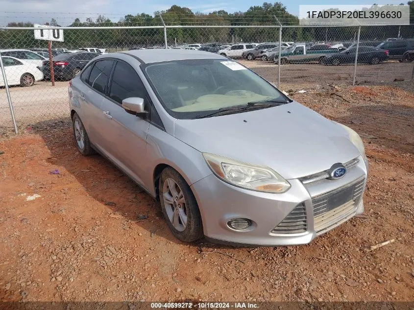 2014 Ford Focus Se VIN: 1FADP3F20EL396630 Lot: 40599272