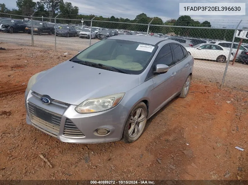 2014 Ford Focus Se VIN: 1FADP3F20EL396630 Lot: 40599272