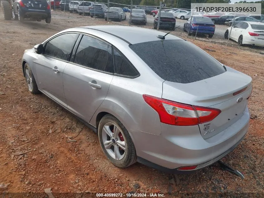 2014 Ford Focus Se VIN: 1FADP3F20EL396630 Lot: 40599272