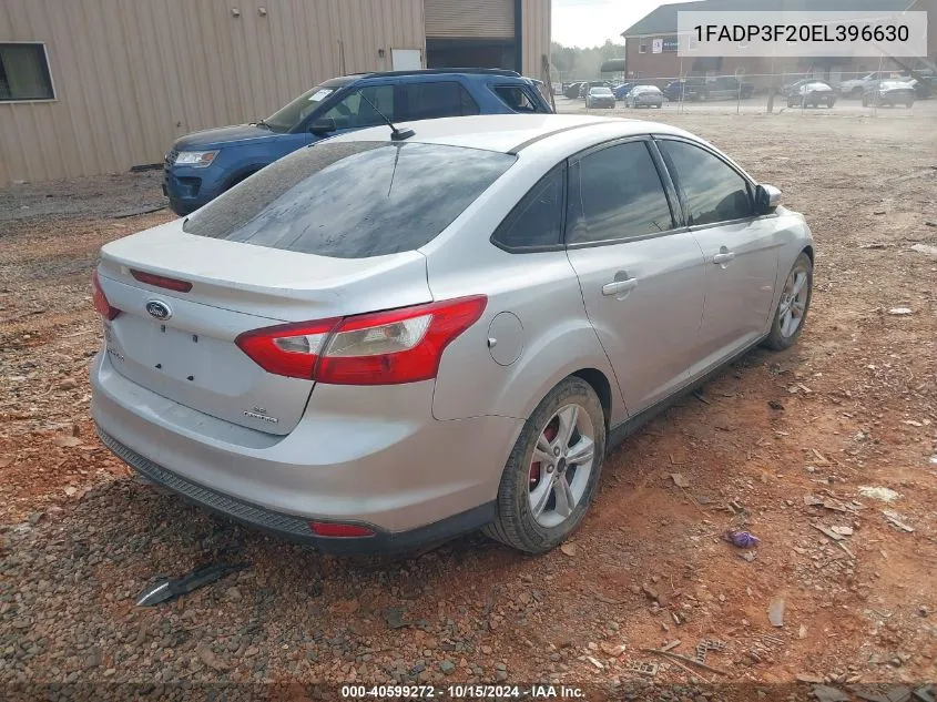 2014 Ford Focus Se VIN: 1FADP3F20EL396630 Lot: 40599272