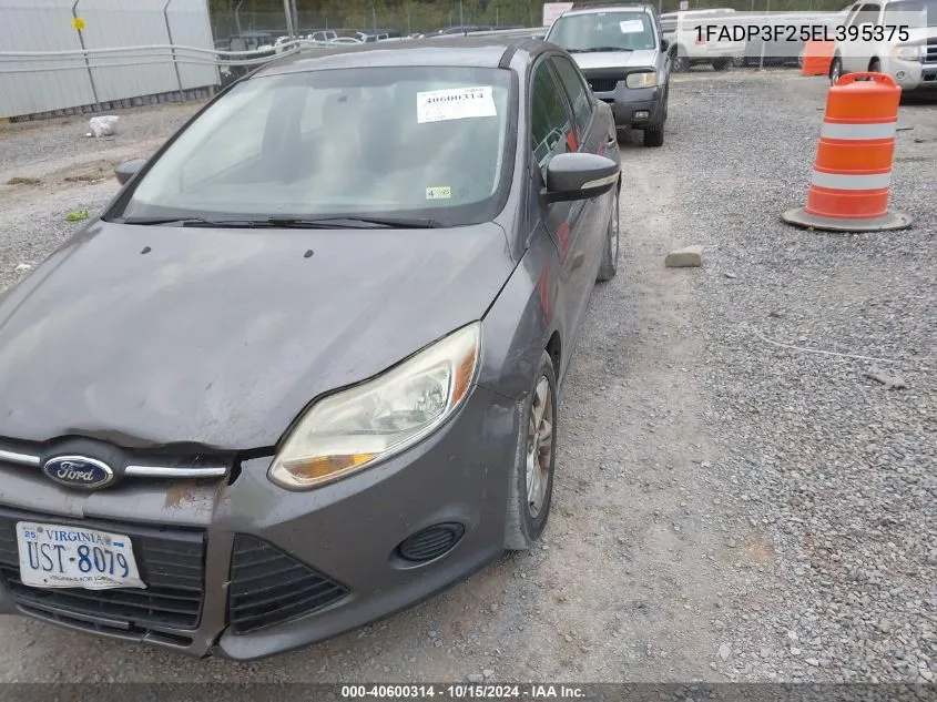 2014 Ford Focus Se VIN: 1FADP3F25EL395375 Lot: 40600314