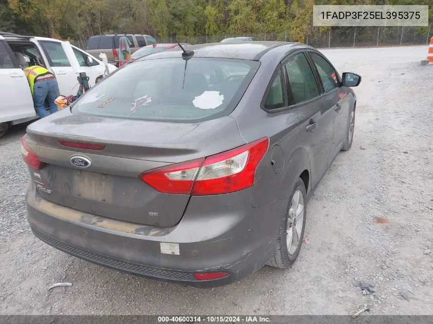 2014 Ford Focus Se VIN: 1FADP3F25EL395375 Lot: 40600314