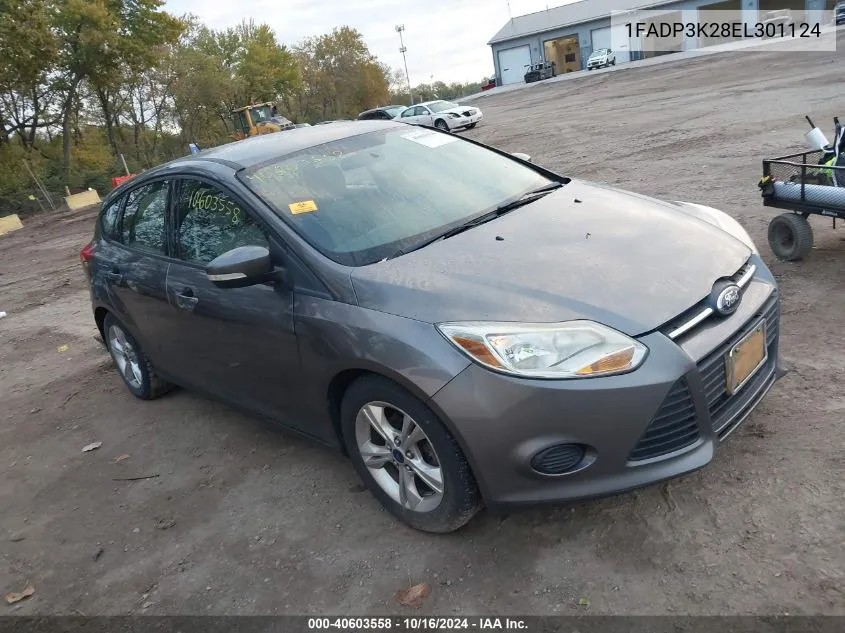 2014 Ford Focus Se VIN: 1FADP3K28EL301124 Lot: 40603558