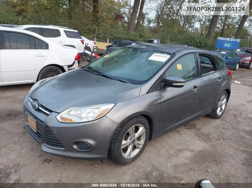 2014 Ford Focus Se VIN: 1FADP3K28EL301124 Lot: 40603558