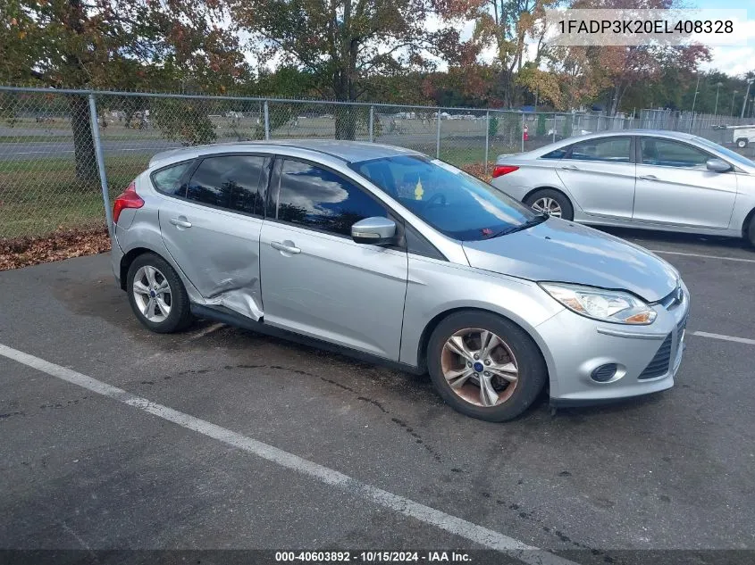 2014 Ford Focus Se VIN: 1FADP3K20EL408328 Lot: 40603892