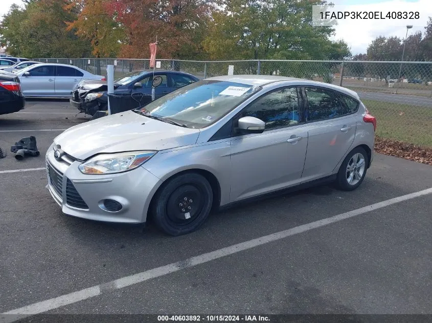 2014 Ford Focus Se VIN: 1FADP3K20EL408328 Lot: 40603892