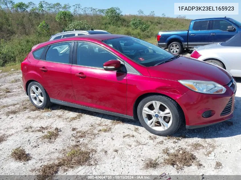 2014 Ford Focus Se VIN: 1FADP3K23EL165923 Lot: 40604738