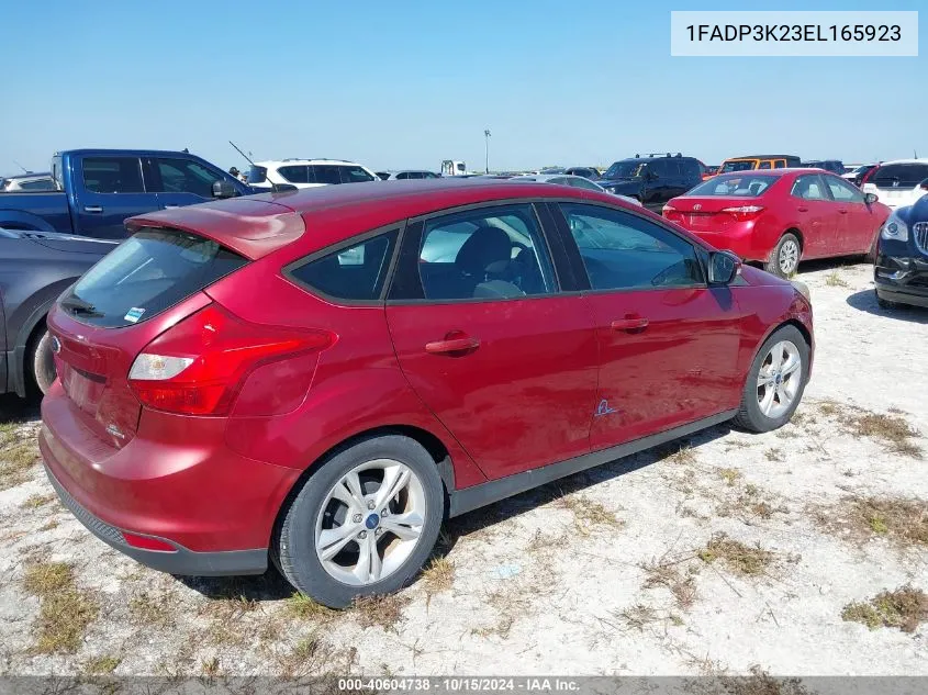 2014 Ford Focus Se VIN: 1FADP3K23EL165923 Lot: 40604738